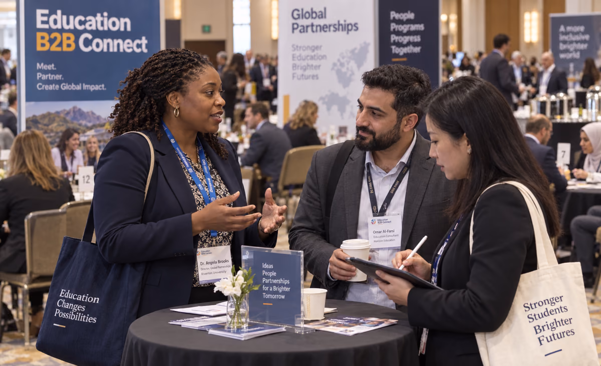 International education partners meeting through a professional network